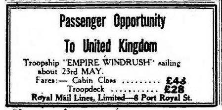 Passenger opportunity to United Kingdom