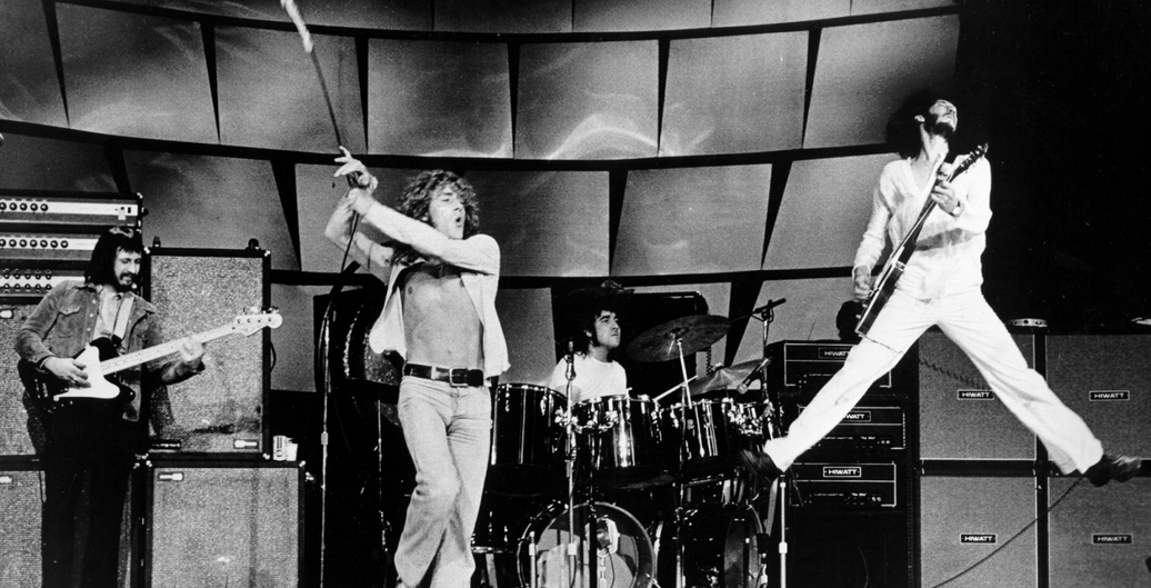 The Who with Townshend in full scissor kick